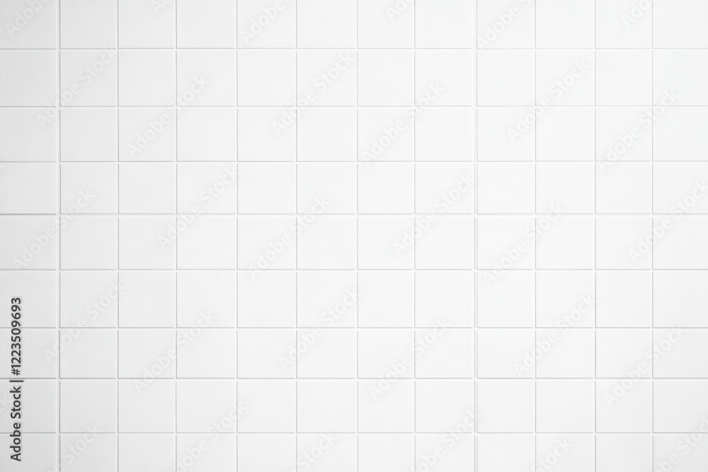 Abstract white ceramic mosaic tile wall texture background in kitchen bathroom toilet or living room