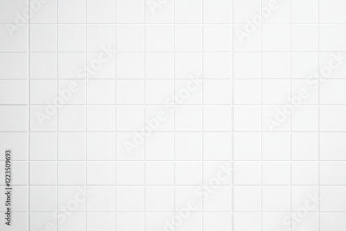 Obraz na płótnie Abstract white ceramic mosaic tile wall texture background in kitchen bathroom toilet or living room
w salonie
