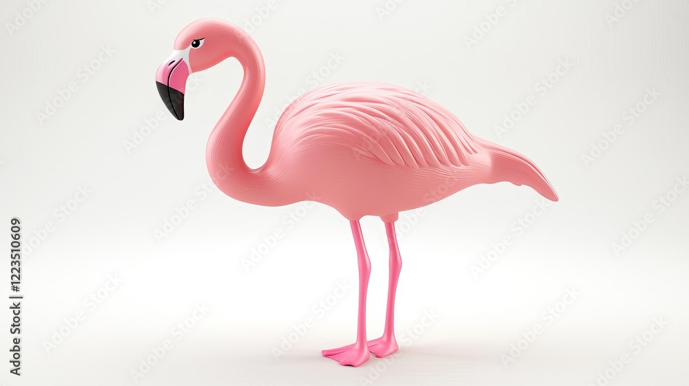 Fototapeta premium Pink Flamingo Model Pose