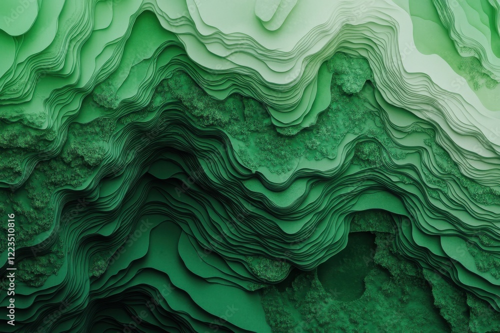 Fototapeta premium Abstract multilayered green background for highresolution designs