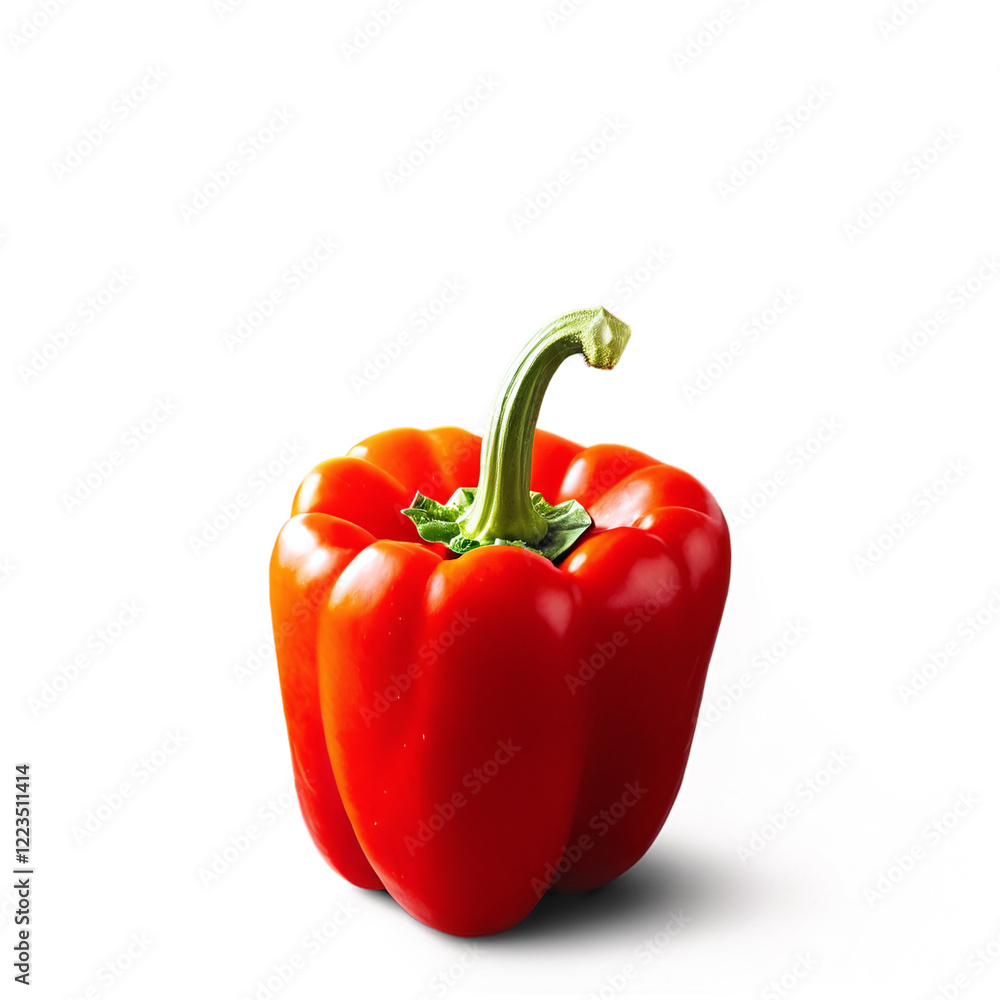 red bell pepper isolated on transparent background red bell pepper isolated on transparent background