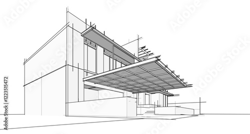 3d model of a house
