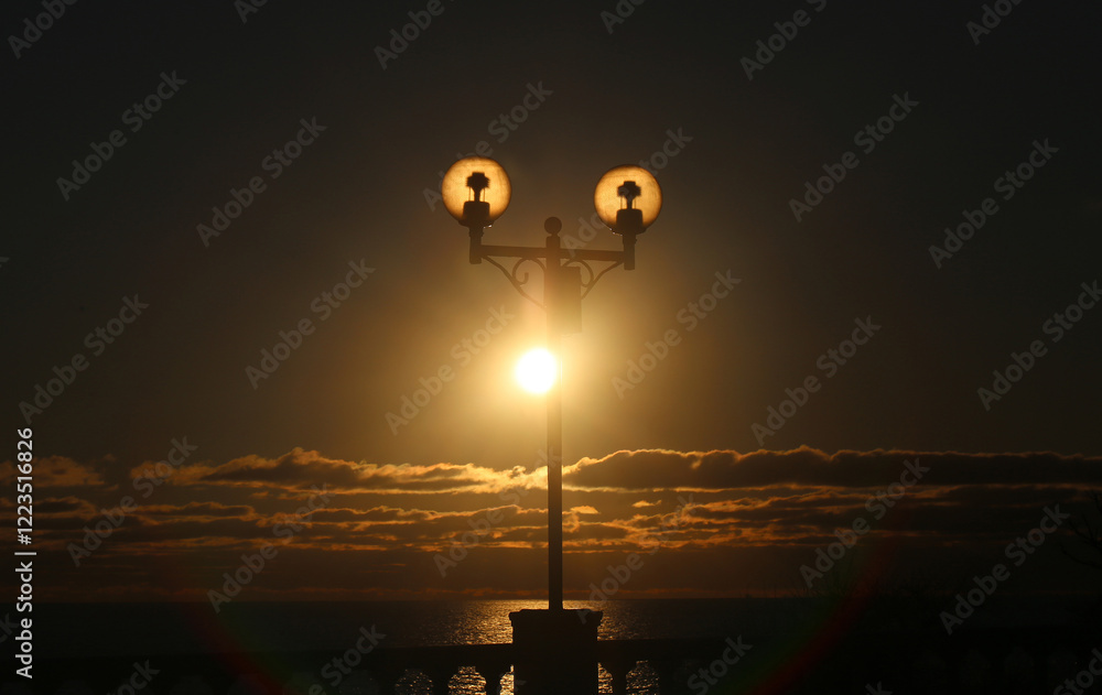 Photo of a beautiful unusual sunset