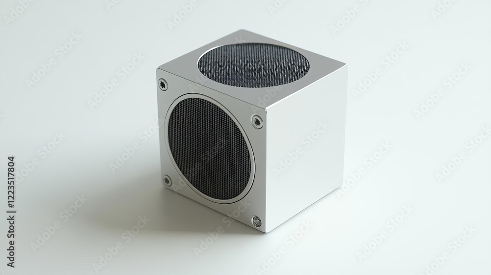 Obraz premium Compact Cube Speaker with Mesh Grille