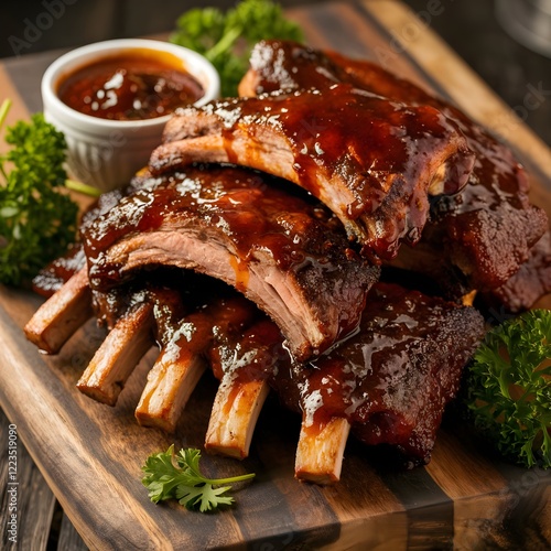 Barbecue spare ribs photo