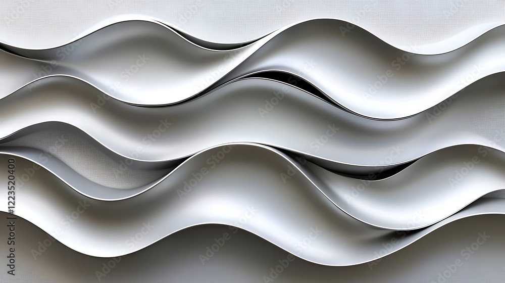 Abstract Silver Wave Design Modern Art Abstract Silver Wave Design Modern Art