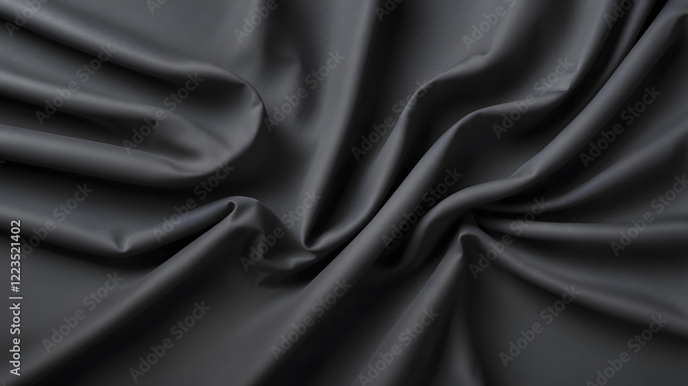 Fototapeta premium black wrinkled drapery background 