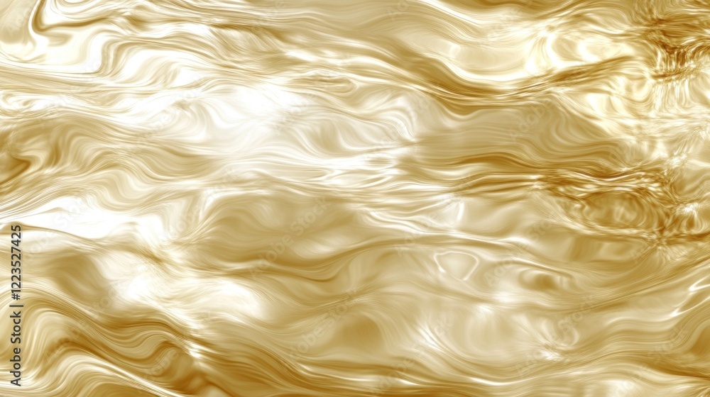 Fototapeta premium Abstract Golden Swirling Wave Pattern Background