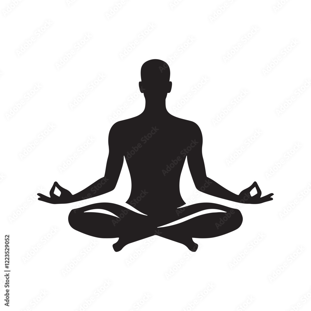Silhouette of a person meditating for peaceful and calm visuals - meditation person silhouette - meditation person vector - meditation person illustration
Silhouette of a person meditating for peaceful and calm visuals - meditation person silhouette - meditation person vector - meditation person illustration