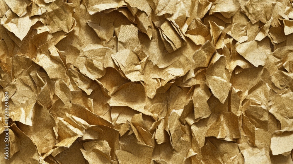 Crumpled brown paper texture background, studio shot Crumpled brown paper texture background, studio shot