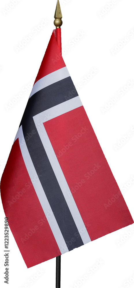Table flag of the Norway on a white background Table flag of the Norway on a white background