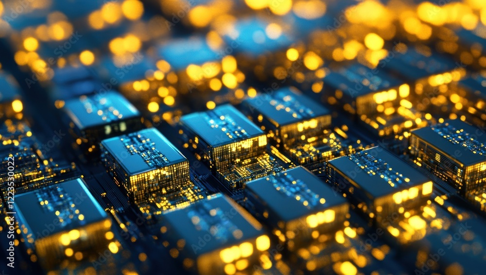 Illuminated Microchip Circuitry: A Technological Marvel Illuminated Microchip Circuitry: A Technological Marvel