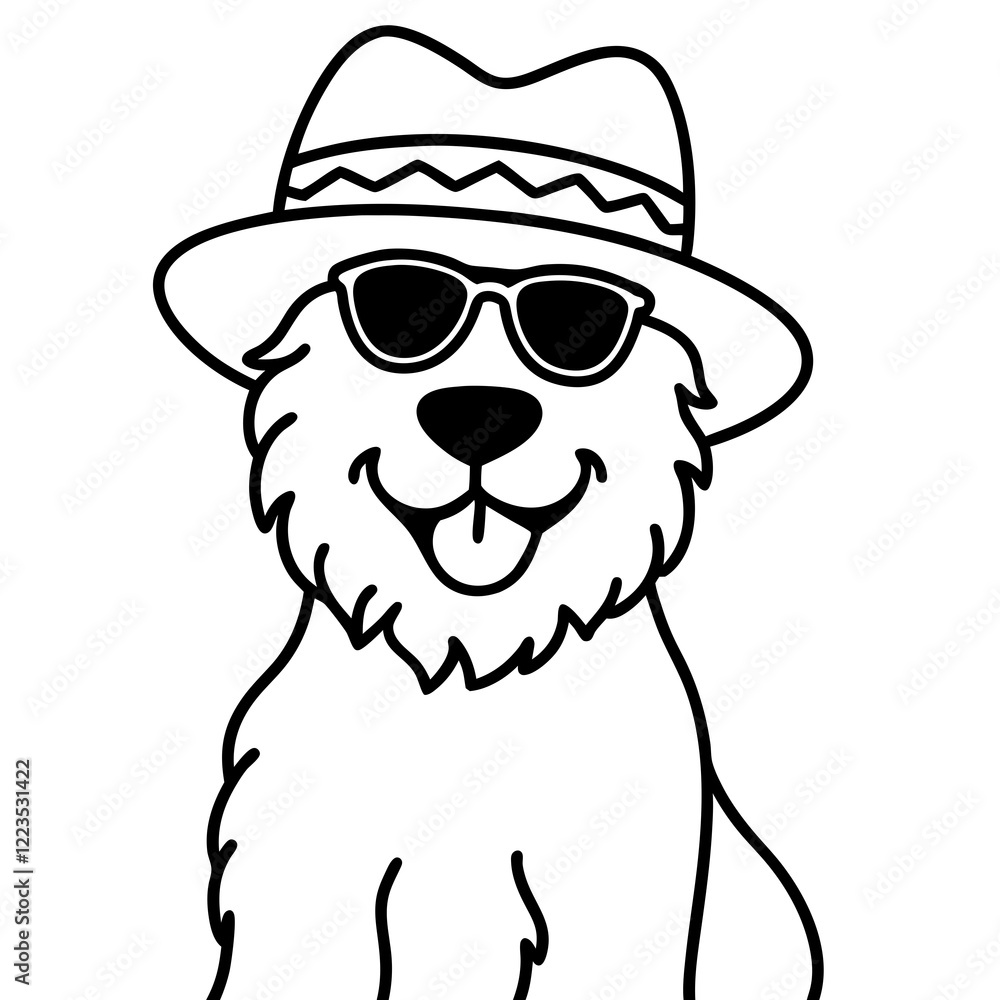 Funny otterhound dog vector art Funny otterhound dog vector art