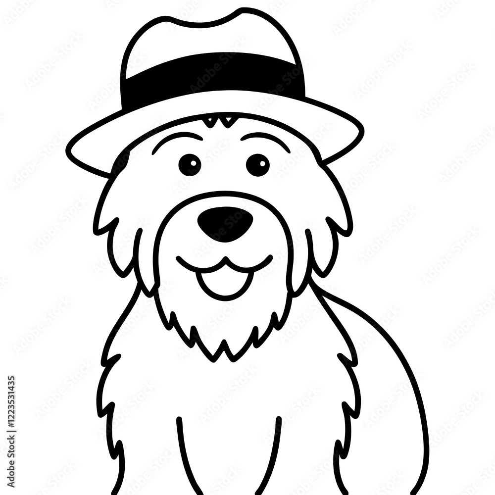 Funny otterhound dog vector art Funny otterhound dog vector art