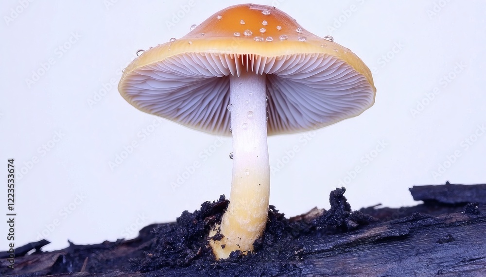 A Stunning Close-Up of a Delicate Mushroom A Stunning Close-Up of a Delicate Mushroom