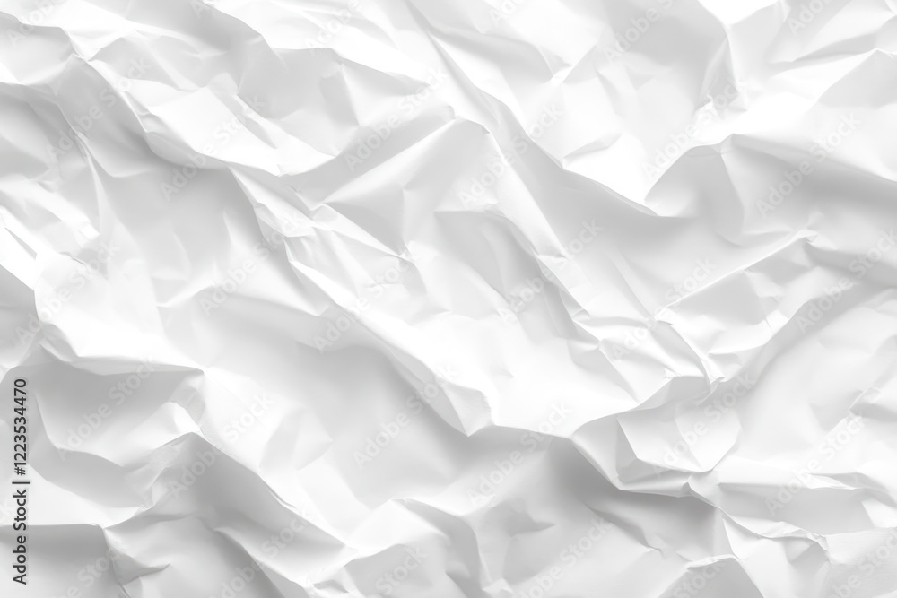 Obraz premium Crumpled white paper texture background design (2)