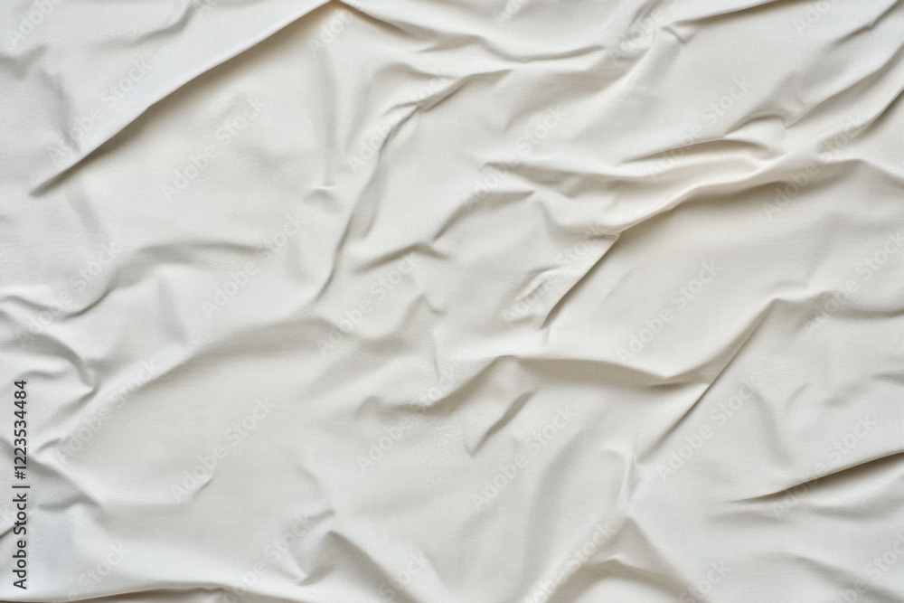 Obraz premium white crumpled and creased glued wrinkled paper poster texture background 