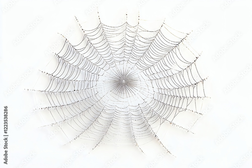 Obraz premium Dew-Kissed Spiderweb: A Masterpiece of Nature's Art