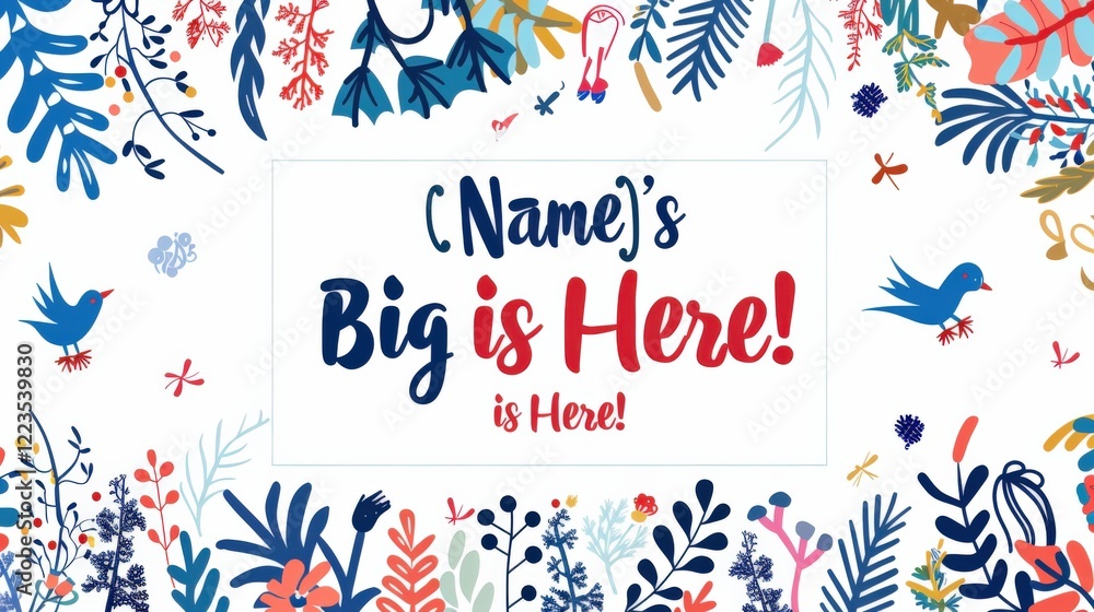 Fototapeta premium Celebrating a special day home graphic design festive environment colorful viewpoint invitation concept for joyful gatherings