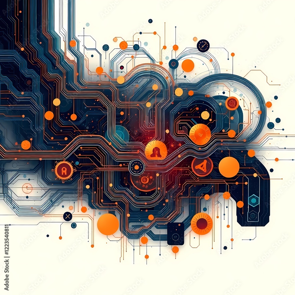 Obraz premium abstract background with circles