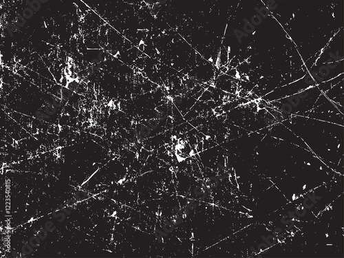 Grunge Scratched Black Surface, vector illustration