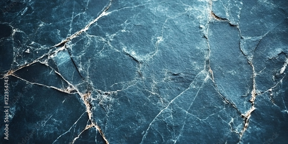 Blue marble surface revealing natural fissures, intricate textures creating elegant geometric patterns for design backgrounds Blue marble surface revealing natural fissures, intricate textures creating elegant geometric patterns for design backgrounds