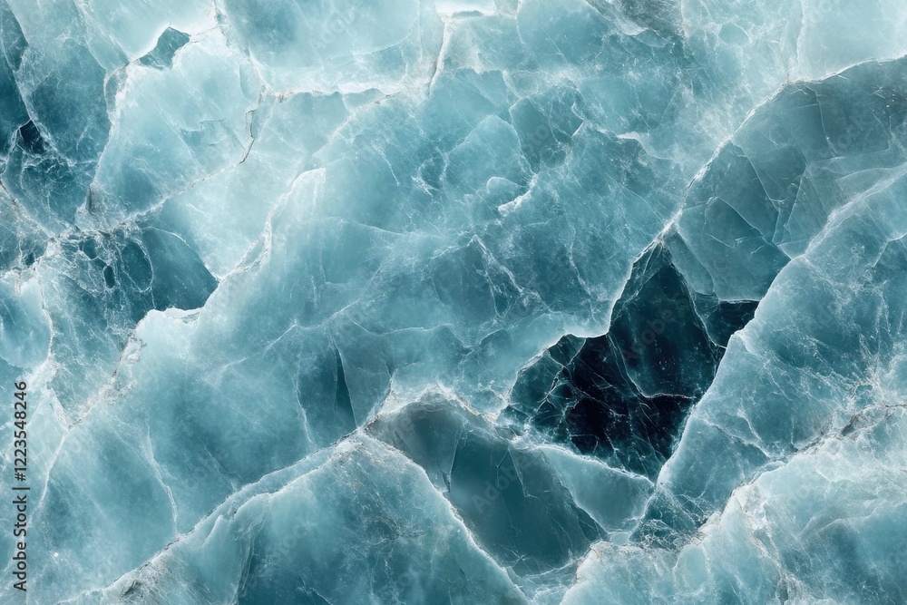 Obraz premium holographic marble background in cool blues and greens emphasizing depth and texture