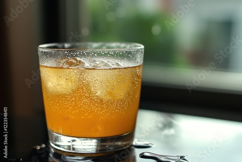 chilled barley tea in a glass nutritious caffeine free beverage photo