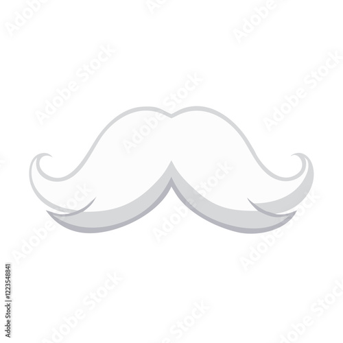 White handlebar mustache icon