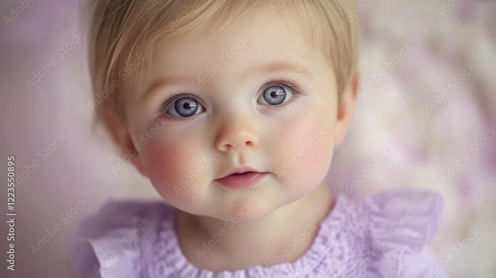 Adorable Baby Girl with Bright Blue Eyes Adorable Baby Girl with Bright Blue Eyes