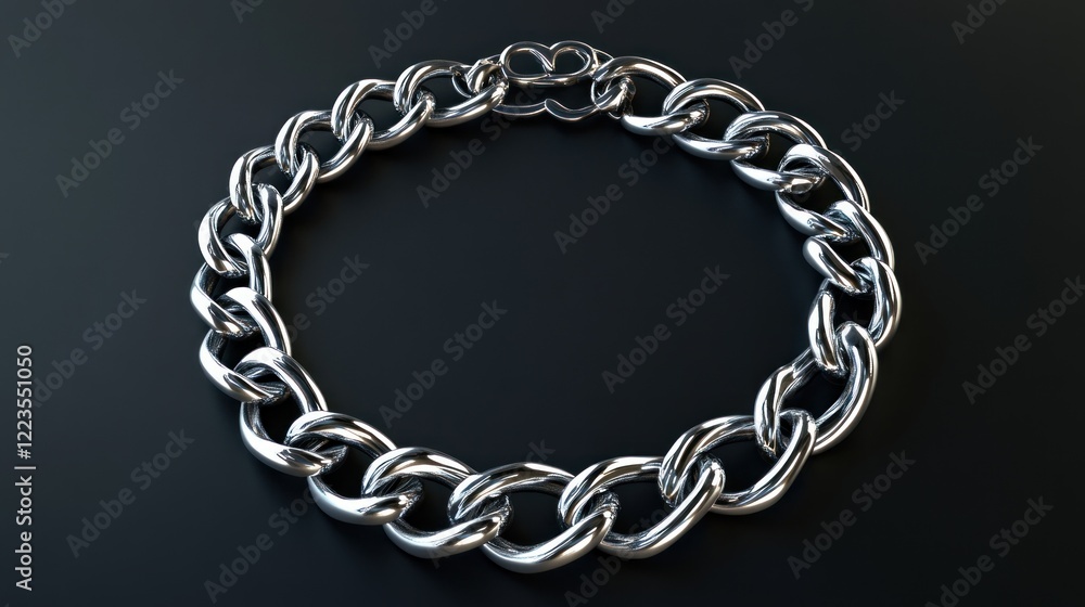Polished Silver Chain Bracelet Elegant Design Polished Silver Chain Bracelet Elegant Design