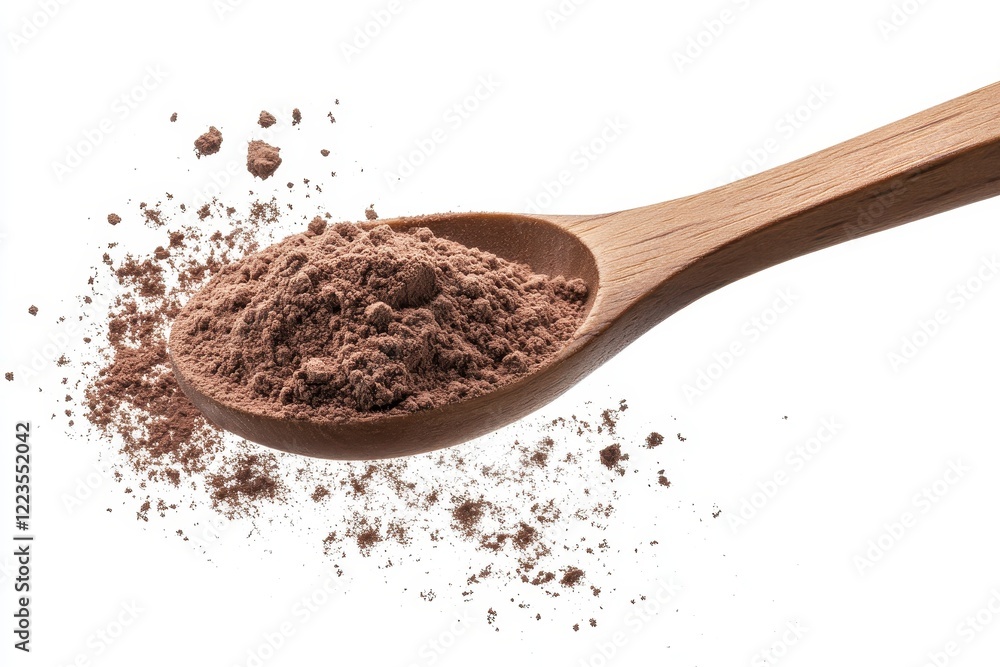 Collagen powder being poured into a spoon Supplement for beauty and health Collagen powder being poured into a spoon Supplement for beauty and health
