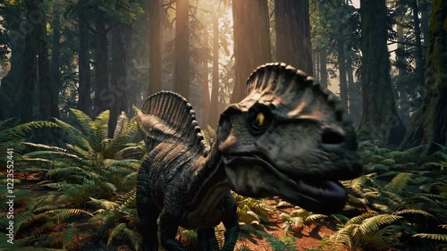 Wallpaper Mural Dilophosaurus dinosaur in the wilderness Torontodigital.ca