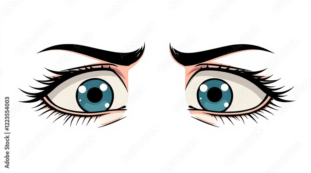 Wide Eyes, Anxious Expression, Cartoon Eyes Wide Eyes, Anxious Expression, Cartoon Eyes