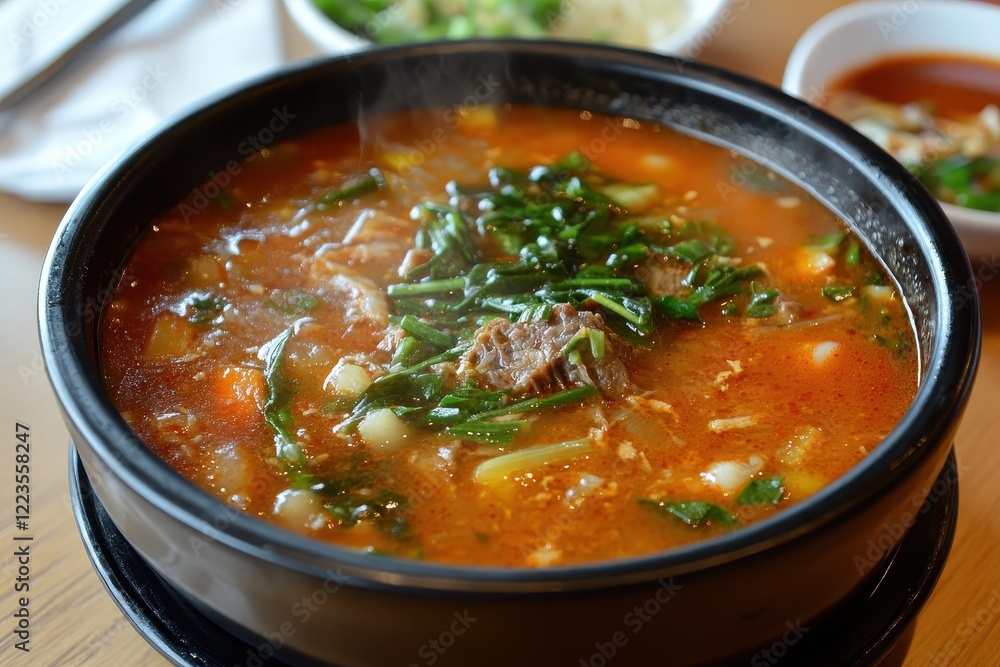 Spicy beef and vegetable soup with tripe Spicy beef and vegetable soup with tripe