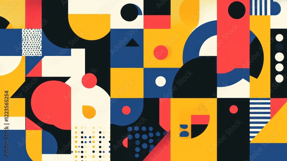 Abstract Geometric Design Featuring Bold Colors and Shapes Abstract Geometric Design Featuring Bold Colors and Shapes
