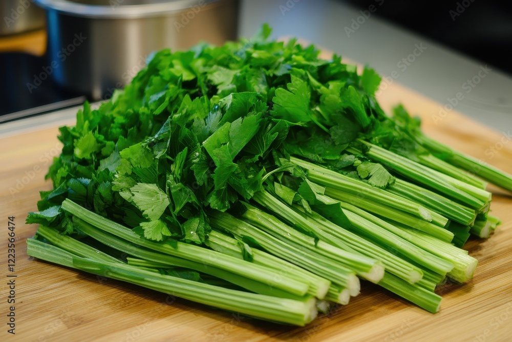 Kimchi with mustard greens and stalks Kimchi with mustard greens and stalks