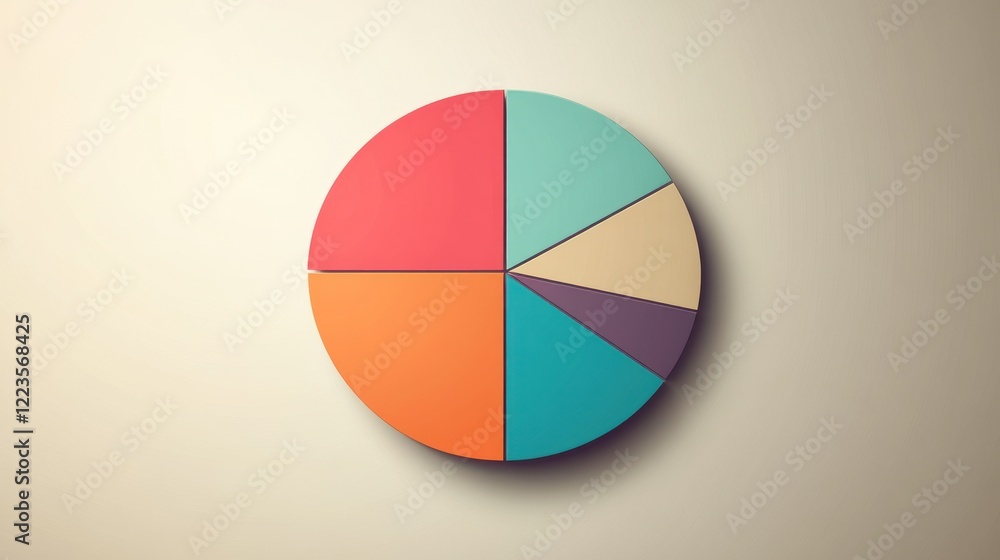 Colorful Segmented Circle Data Visualization Chart Colorful Segmented Circle Data Visualization Chart