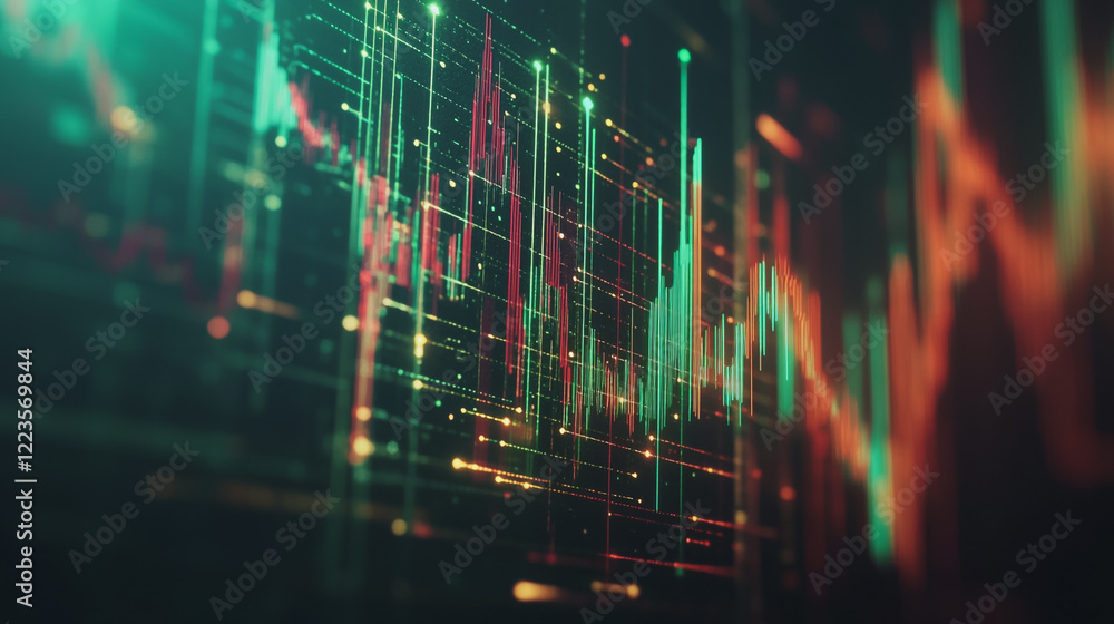 Abstract black background with Colorful charts and graphs with statistics to innovative analyze business potential and forecast future development of companies growth. Abstract black background with Colorful charts and graphs with statistics to innovative analyze business potential and forecast future development of companies growth.