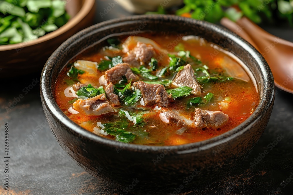Korean dish spicy pork spine soup Korean dish spicy pork spine soup