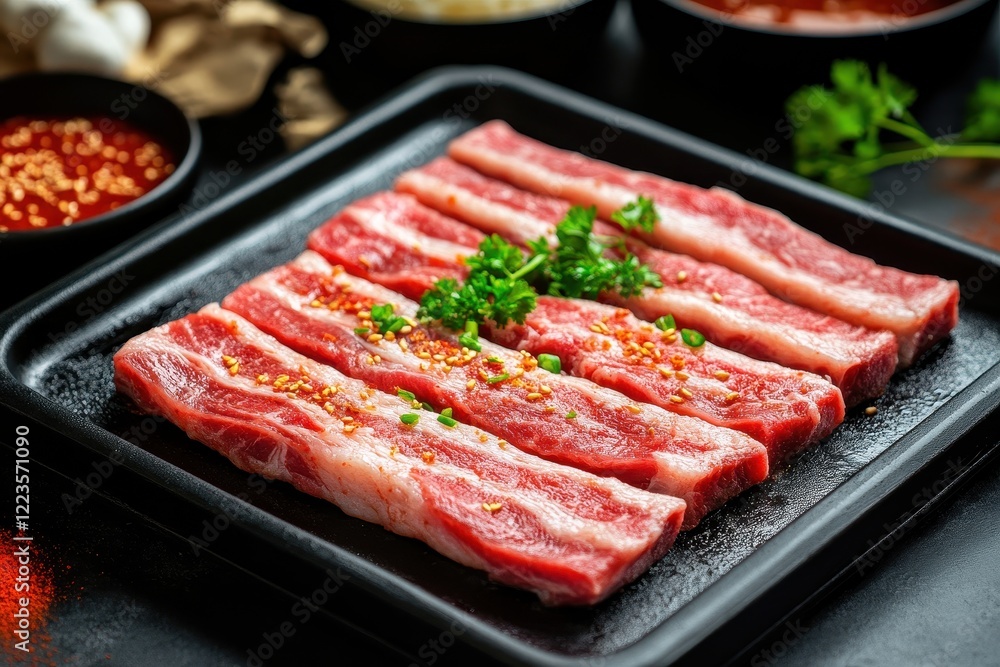Korean dishes pork ribs spicy stir fried meats budae jjigae fried beef spam musubi pork cutlet Korean dishes pork ribs spicy stir fried meats budae jjigae fried beef spam musubi pork cutlet