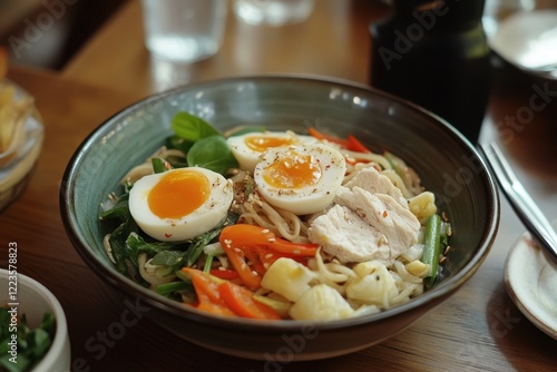 Pyeongyang style chilled buckwheat noodles photo