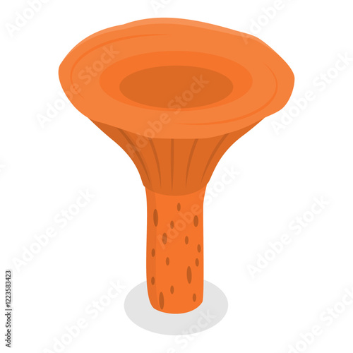 3D Isometric Flat Vector Set of Mushrooms, Fungus Plants. Item 5