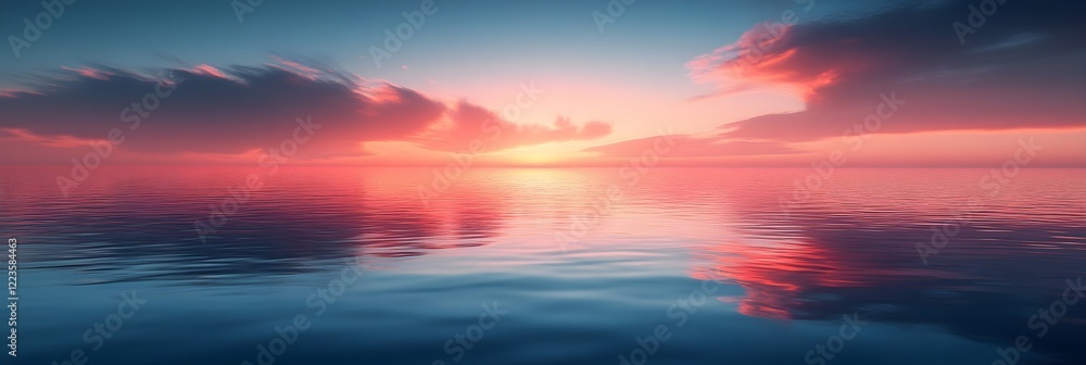 Obraz premium A background of soft twilight hues blending into a serene horizon.