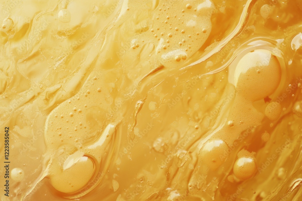 Textured background of golden yellow oil bubbles for banners or 3D mapping Textured background of golden yellow oil bubbles for banners or 3D mapping