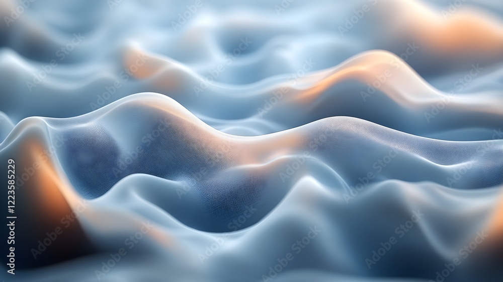 Obraz premium A background of soft waves forming abstract, minimalist curves.