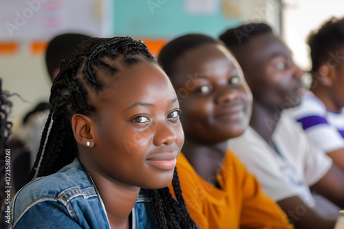 Photography of first year Senegal students engaging in and getting to know each other.