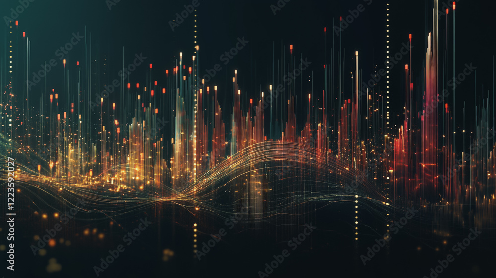 Abstract black background with Colorful charts and graphs with statistics to innovative analyze business potential and forecast future development of companies growth. Abstract black background with Colorful charts and graphs with statistics to innovative analyze business potential and forecast future development of companies growth.