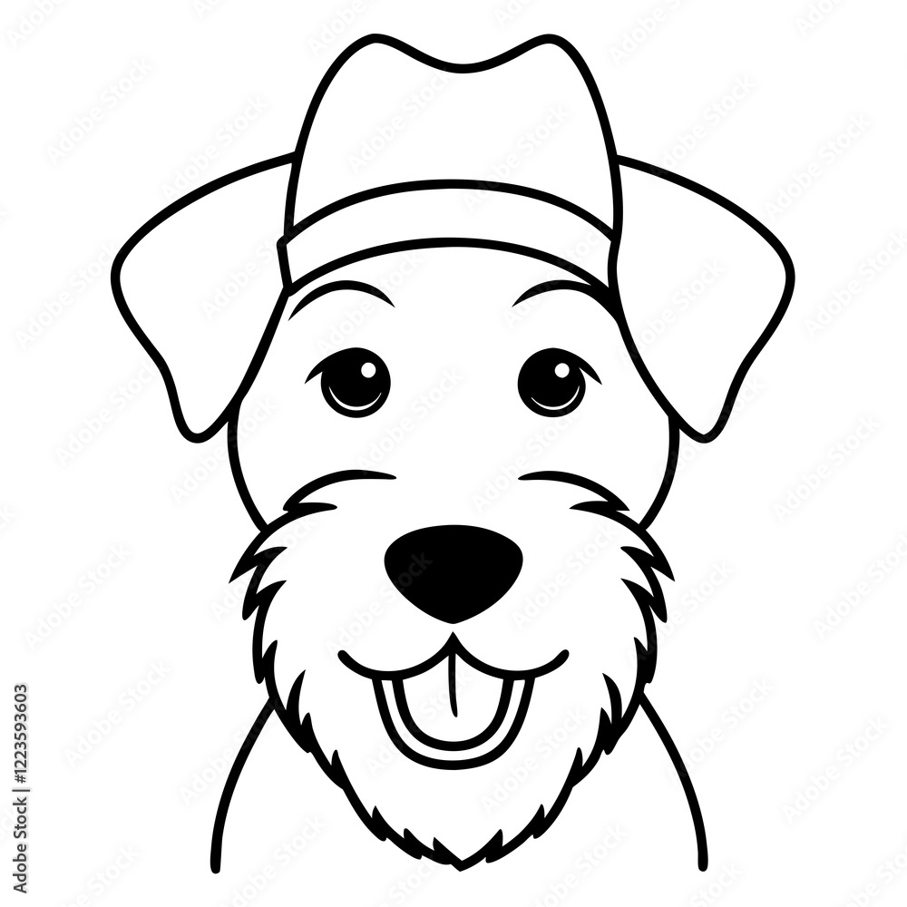 Funny sealyham terrier dog head vector art Funny sealyham terrier dog head vector art