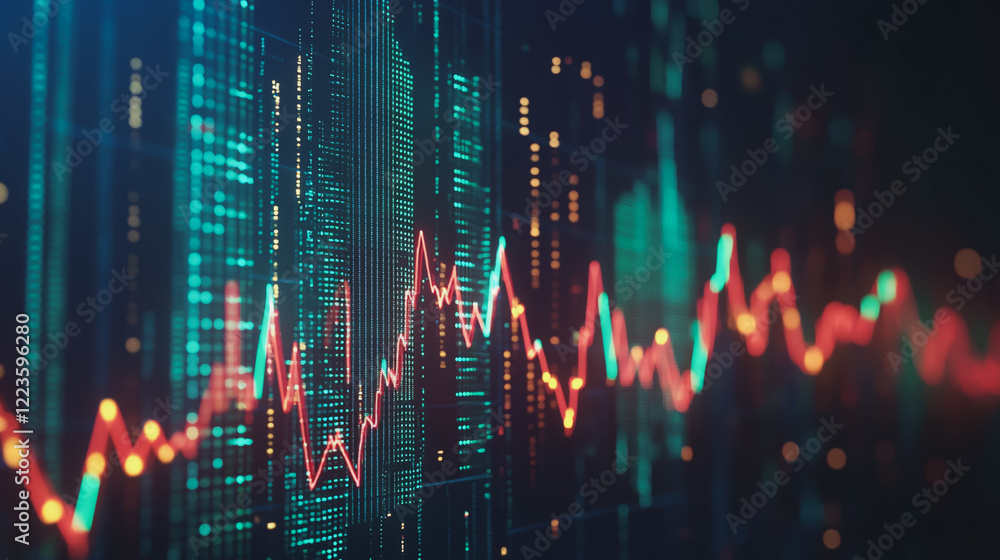 Abstract black background with Colorful charts and graphs with statistics to innovative analyze business potential and forecast future development of companies growth. Abstract black background with Colorful charts and graphs with statistics to innovative analyze business potential and forecast future development of companies growth.
